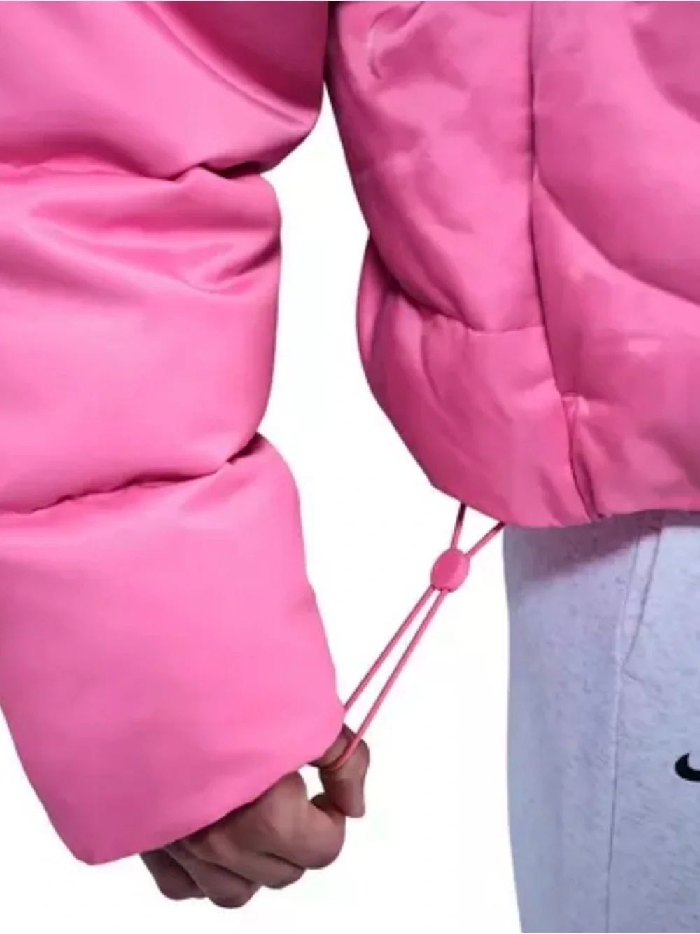 Nike Sportswear Swoosh Series Therma-Fit Down Puffer Jacket Barbie Pink SZ S NWT